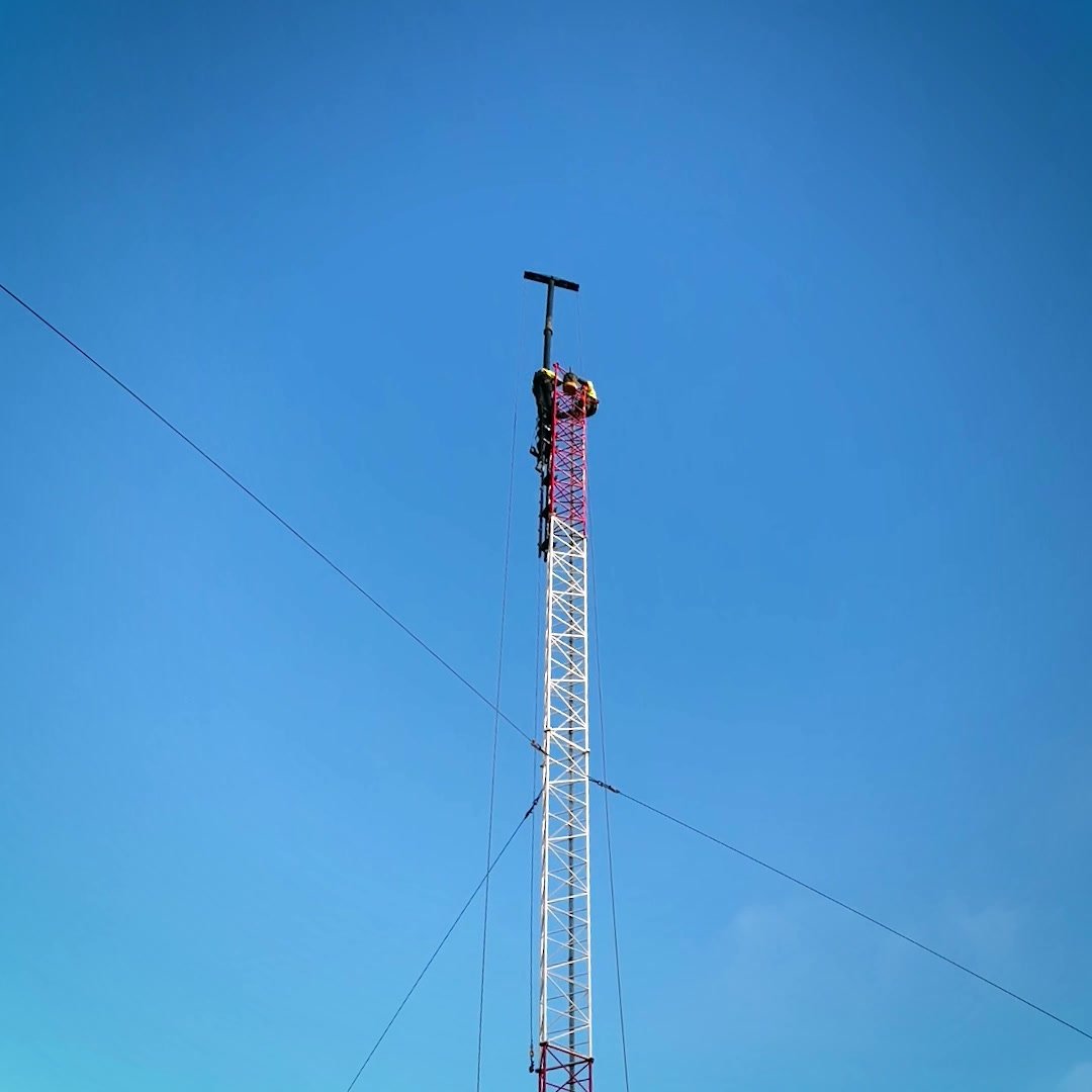 80m mast installation - video preview