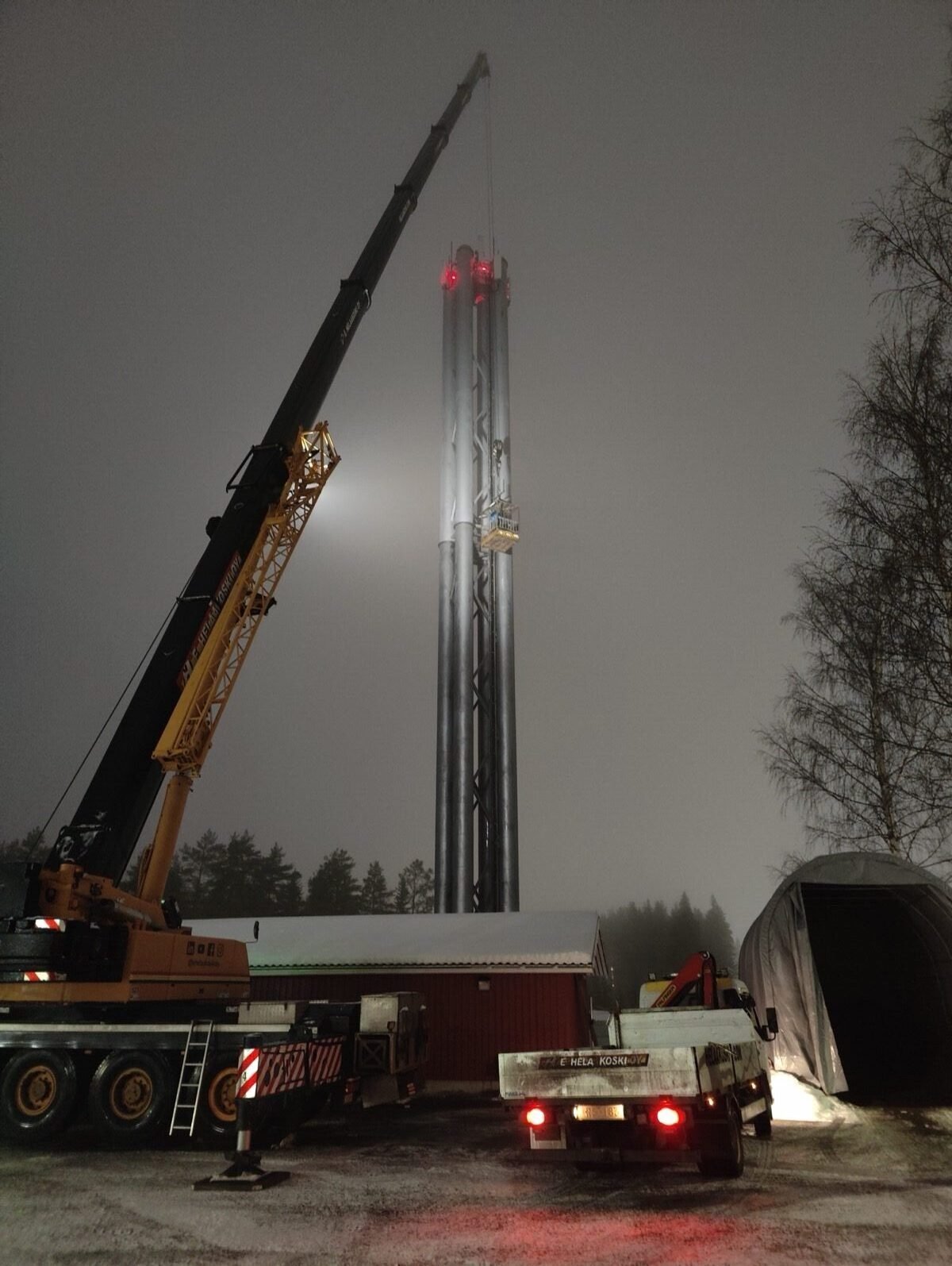 Construction of mobile network - base station ready